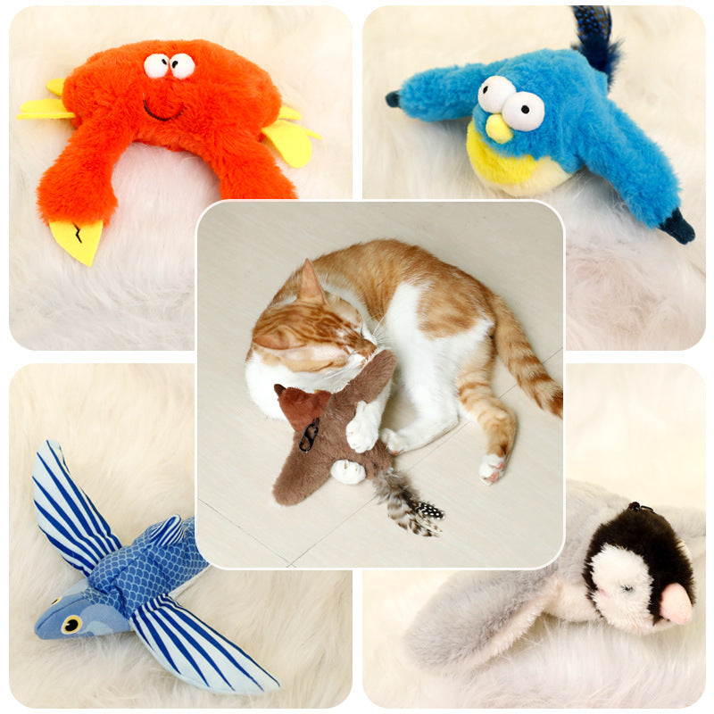 HKM-2500797 Jumping Plush Toy with Sound - Electric Fish, Bird, and Crab Options