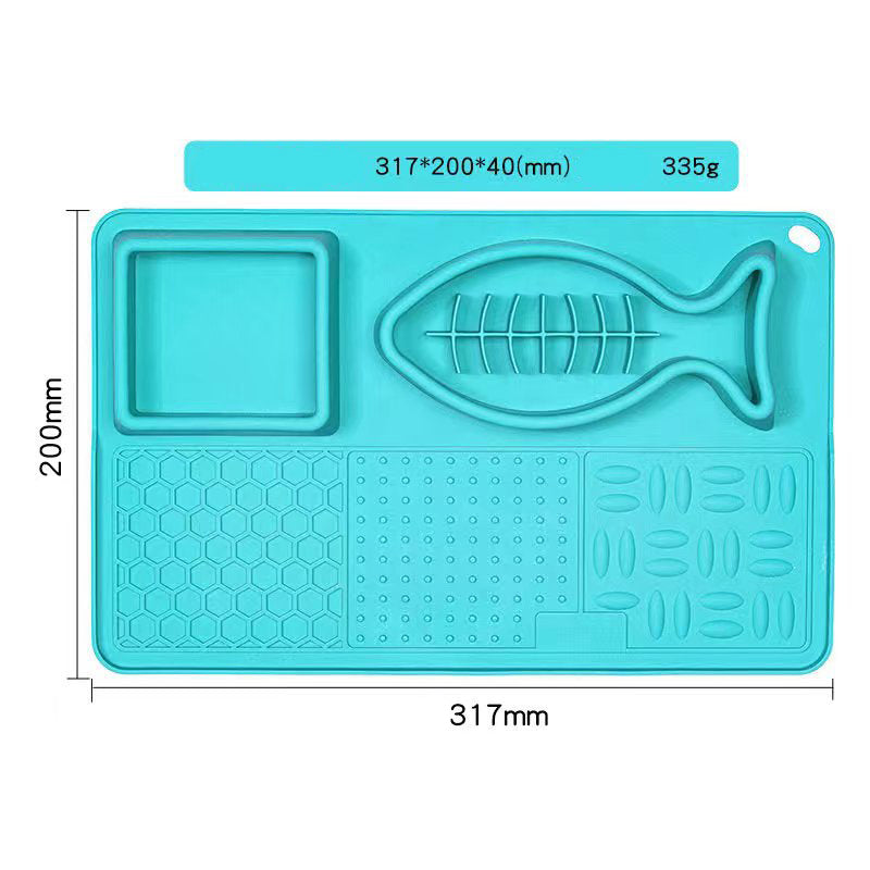 HKM-2501309 Multifunctional Slow Feeder Bowl and Licking Mat for Dogs and Cats with Suction Cups