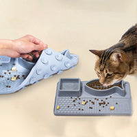 HKM-2501309 Multifunctional Slow Feeder Bowl and Licking Mat for Dogs and Cats with Suction Cups