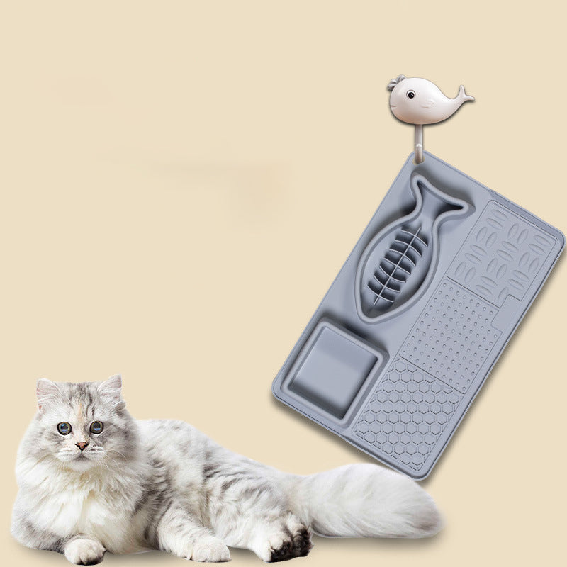 HKM-2501309 Multifunctional Slow Feeder Bowl and Licking Mat for Dogs and Cats with Suction Cups