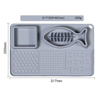 HKM-2501309 Multifunctional Slow Feeder Bowl and Licking Mat for Dogs and Cats with Suction Cups