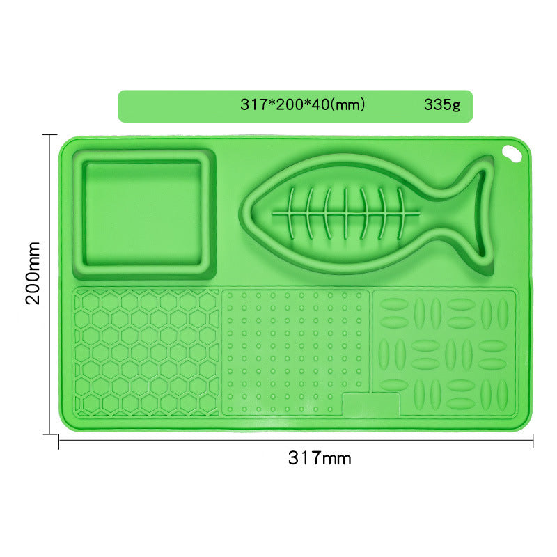 HKM-2501309 Multifunctional Slow Feeder Bowl and Licking Mat for Dogs and Cats with Suction Cups