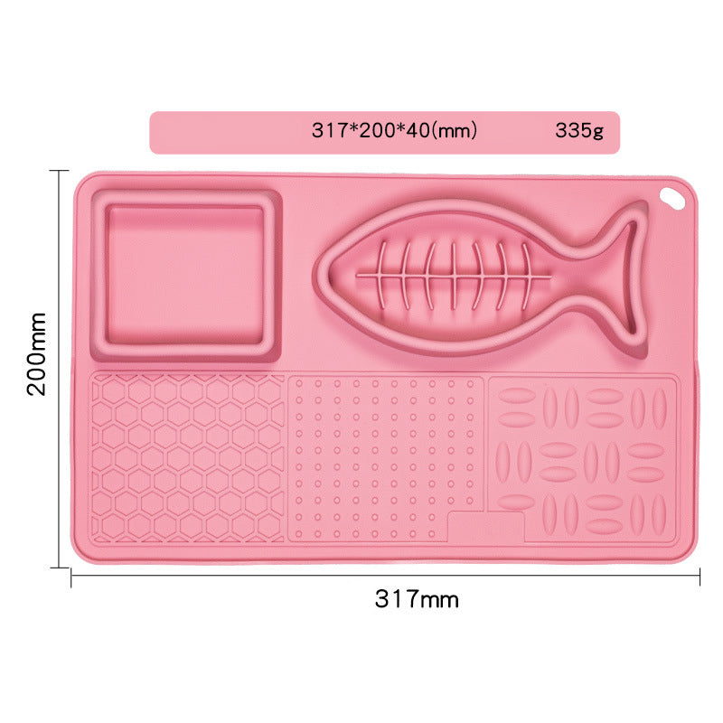 HKM-2501309 Multifunctional Slow Feeder Bowl and Licking Mat for Dogs and Cats with Suction Cups