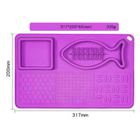 HKM-2501309 Multifunctional Slow Feeder Bowl and Licking Mat for Dogs and Cats with Suction Cups
