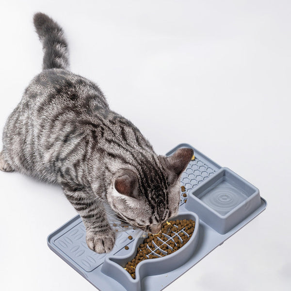 HKM-2501309 Multifunctional Slow Feeder Bowl and Licking Mat for Dogs and Cats with Suction Cups