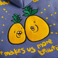 HKM-2501693 Cozy Cartoon Printed Plush Pet Hoodie in Blue and Purple for Comfortable Winter Wear