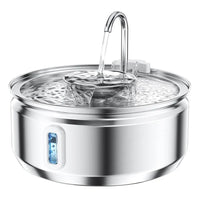 HKM-250195 Stainless Steel Automatic Pet Water Fountain 3.2L Quiet and Hygienic Dispenser for Cats