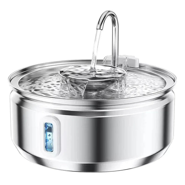 HKM-250195 Stainless Steel Automatic Pet Water Fountain 3.2L Quiet and Hygienic Dispenser for Cats