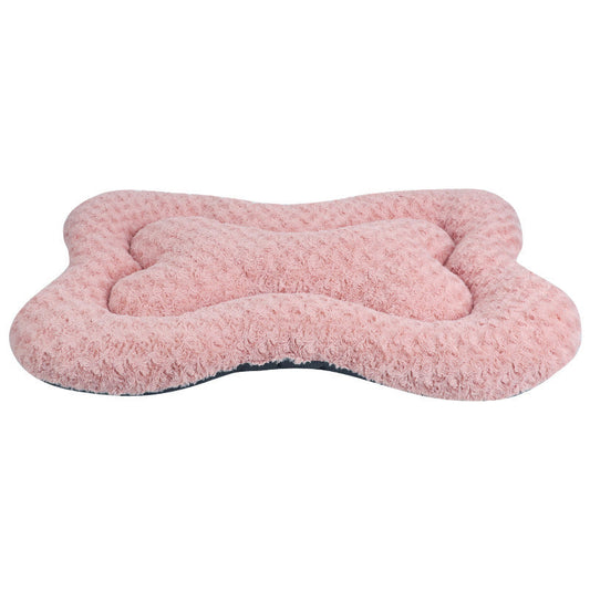 HKM-2502973 Universal Rose Pattern Plush Pet Mat for Dogs and Cats in Various Sizes and Colors
