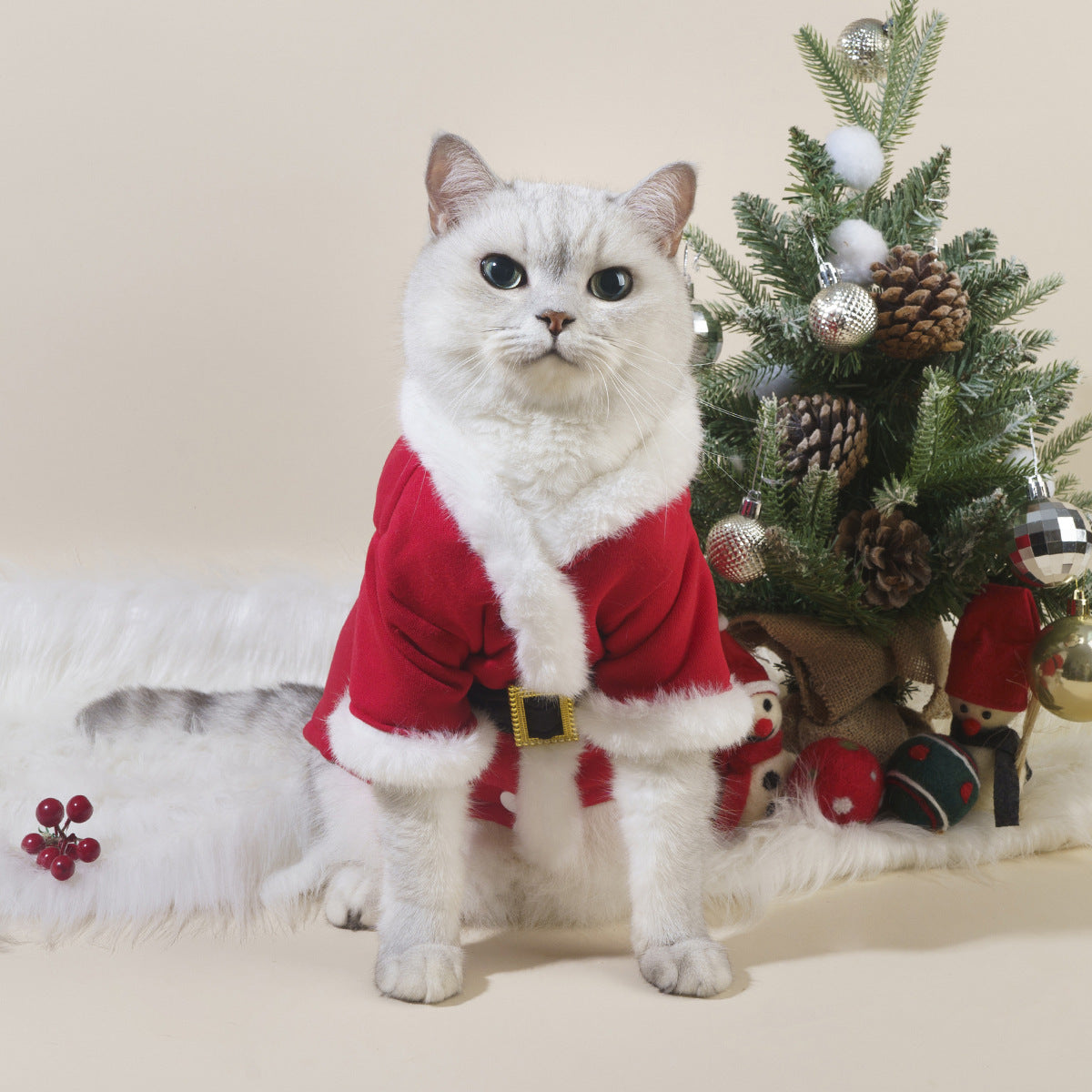 HKM-250323 Cozy Red Winter Pet Clothing for Cats and Dogs, XS to XXL
