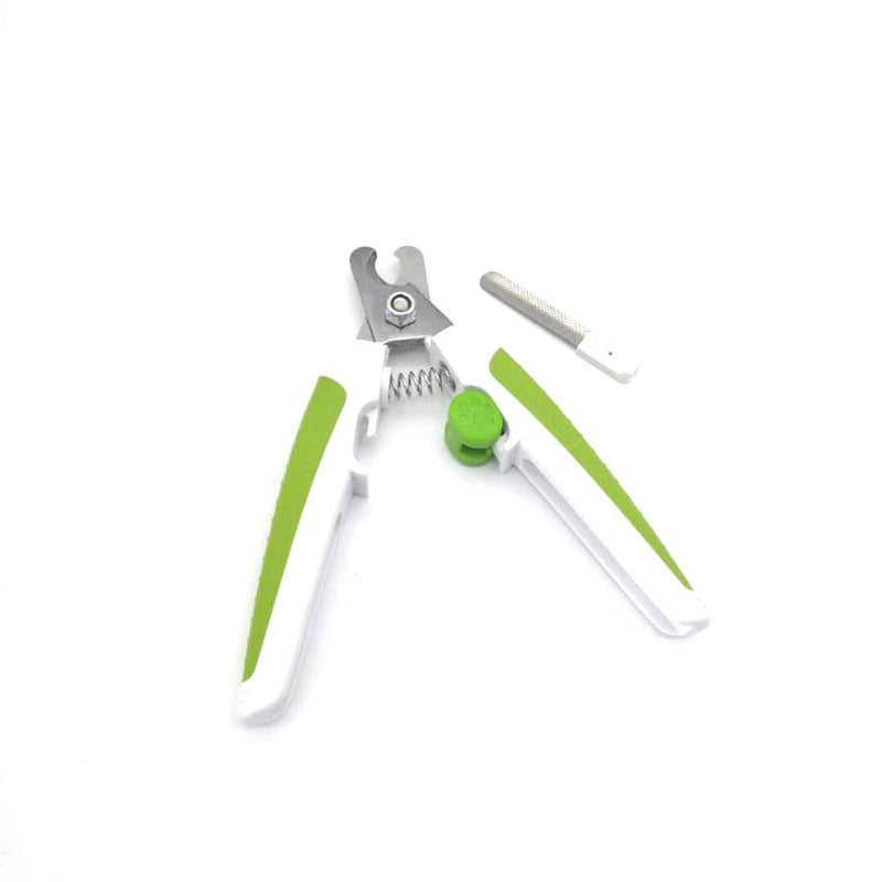 HKM-250643 Small Dog Nail Scissors in Green and Pink for Safe and Easy Pet Grooming