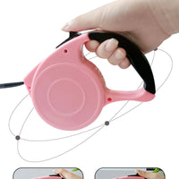 HKM-2506685 Automatic Retractable Pet Leash - Multifunctional Design in Blue, Pink, and Green, Made of Durable ABS, 15X10cm Size