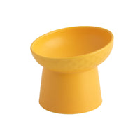 HKM-2507069 Oblique High Foot Ceramic Pet Bowl in Candy Colors - 13.3cm