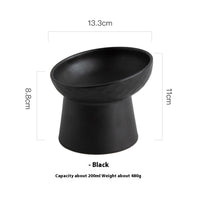 HKM-2507069 Oblique High Foot Ceramic Pet Bowl in Candy Colors - 13.3cm