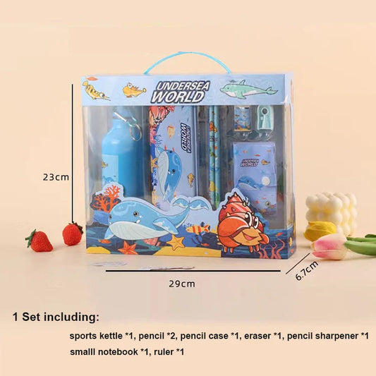 HKM-250707 Cute Cartoon Kindergarten Stationery Set for Back to School - Essential Supplies and Gifts for Kids