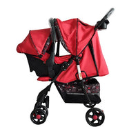 HKM-250771 Lightweight Steel Baby Stroller with Adjustable Canopy and Comfortable Seating