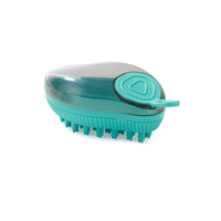 HKM-2510141 Silicone Dog Bath Brush with Soap Dispenser for Grooming and Massaging Pets