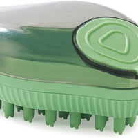 HKM-2510141 Silicone Dog Bath Brush with Soap Dispenser for Grooming and Massaging Pets