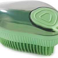 HKM-2510141 Silicone Dog Bath Brush with Soap Dispenser for Grooming and Massaging Pets
