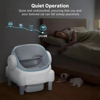 HKM-251027 Open-Top Automatic Self-Cleaning Cat Litter Box with Odor Control and APP Control, Large Capacity, Eco-Friendly Design