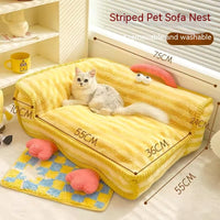 HKM-2510909 Warm Removable and Washable Cat Nest Bed with Stylish Chessboard Design