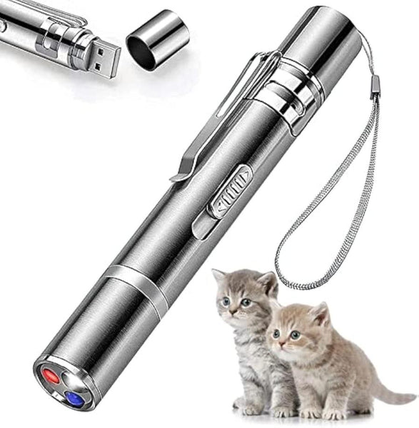 HKM-251091 Interactive LED Cat Toy Pointer with Multiple Light Modes for Indoor Play and Pet Engagement
