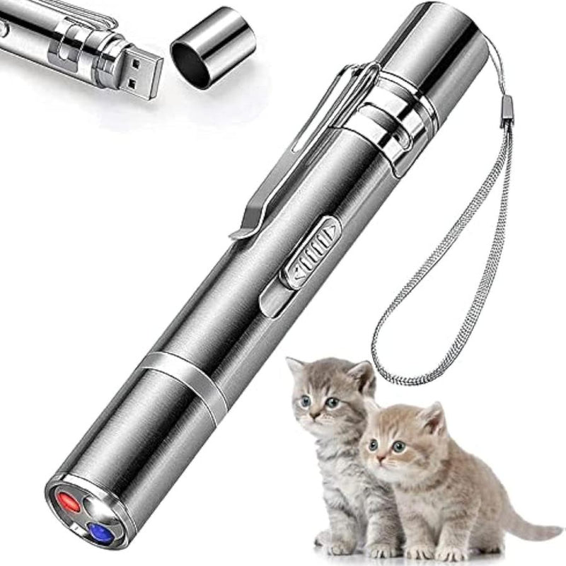 HKM-251091 Interactive LED Cat Toy Pointer with Multiple Light Modes for Indoor Play and Pet Engagement