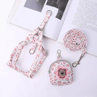 HKM-2511933 Adjustable Dog Vest with Traction Rope in Luminous Colors and Chest Strap