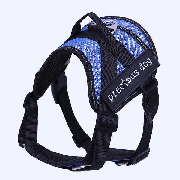 HKM-2512445 Adjustable Cotton Dog Traction Harness for Chest and Back - Available in Multiple Colors and Sizes