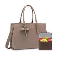 HKM-251283 Insulated Laptop Lunch Tote Bag with Removable Pocket for 15.6 Inch Laptops - Large Capacity Handbag for Work