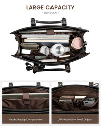 HKM-251283 Insulated Laptop Lunch Tote Bag with Removable Pocket for 15.6 Inch Laptops - Large Capacity Handbag for Work
