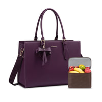 HKM-251283 Insulated Laptop Lunch Tote Bag with Removable Pocket for 15.6 Inch Laptops - Large Capacity Handbag for Work