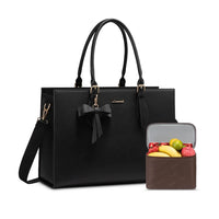 HKM-251283 Insulated Laptop Lunch Tote Bag with Removable Pocket for 15.6 Inch Laptops - Large Capacity Handbag for Work