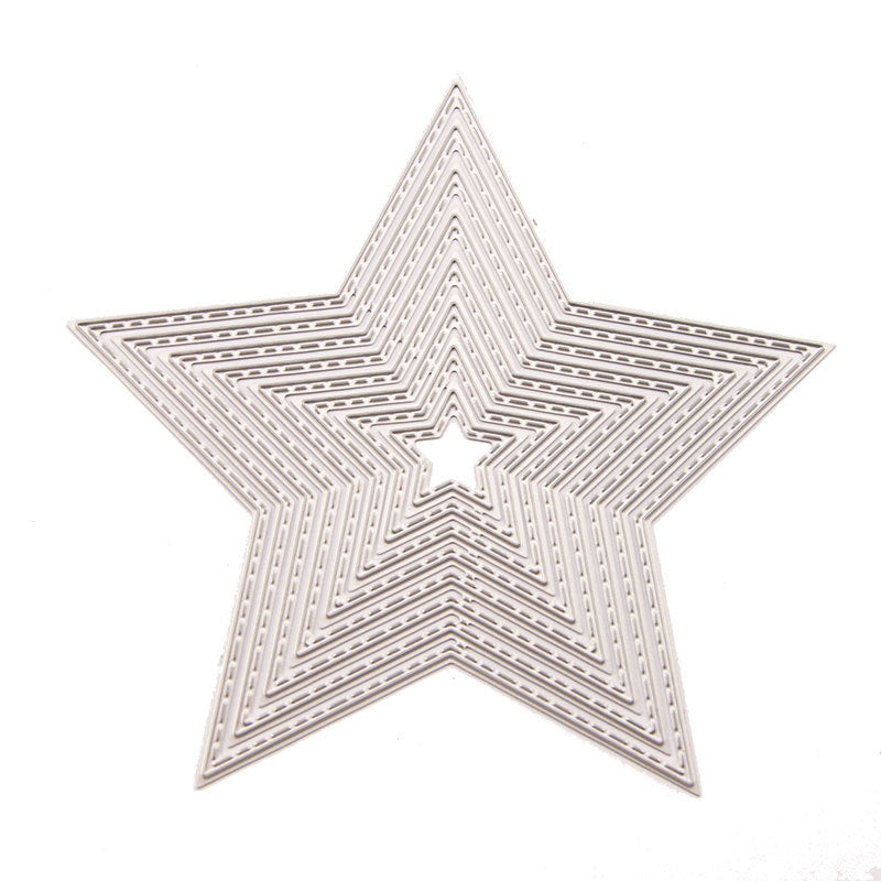 HKM-251411 Precision Carbon Steel Etching Die Set - Pentagram & Love Shapes for Die-Cutting Machines