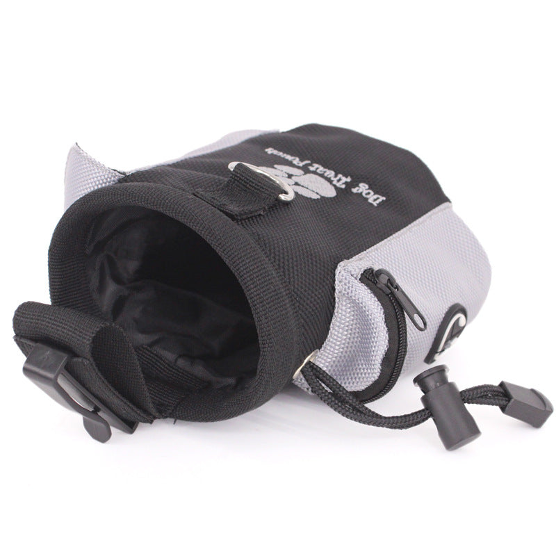 HKM-2514877 Pet Snack Bag Training Waist Pack - Durable Oxford Material, 1L Capacity, Black, Medium Hardness