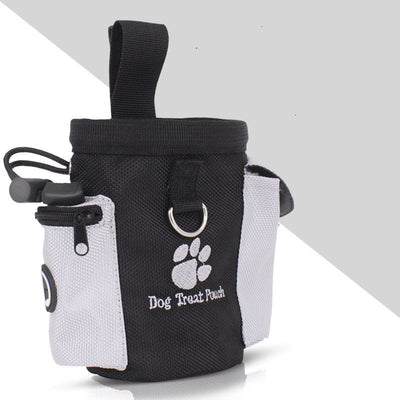 HKM-2514877 Pet Snack Bag Training Waist Pack - Durable Oxford Material, 1L Capacity, Black, Medium Hardness