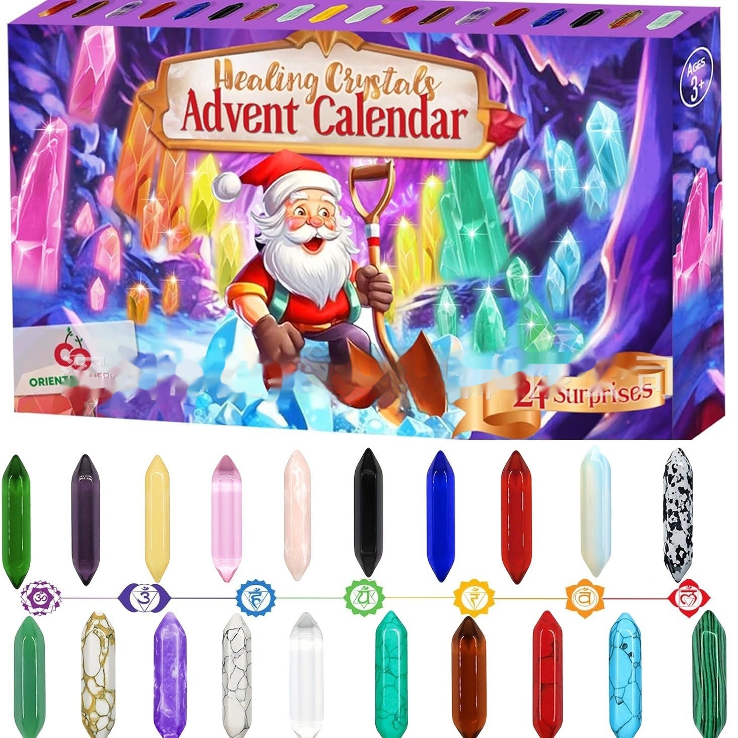 HKM-251539 Crystal Necklace Stand with Magnifier and Storage Bag - Set of Healing Stones for Gifts and Commemoratives