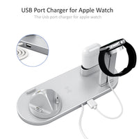 HKM-251603 4-in-1 Wireless Charging Stand for Compatible iPhone Models - USB Interface, Black Color