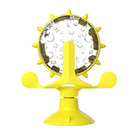 HKM-2516413 Pet Cat Toy Money-Making Slow Food Dispenser Wheel - Blue Green Yellow