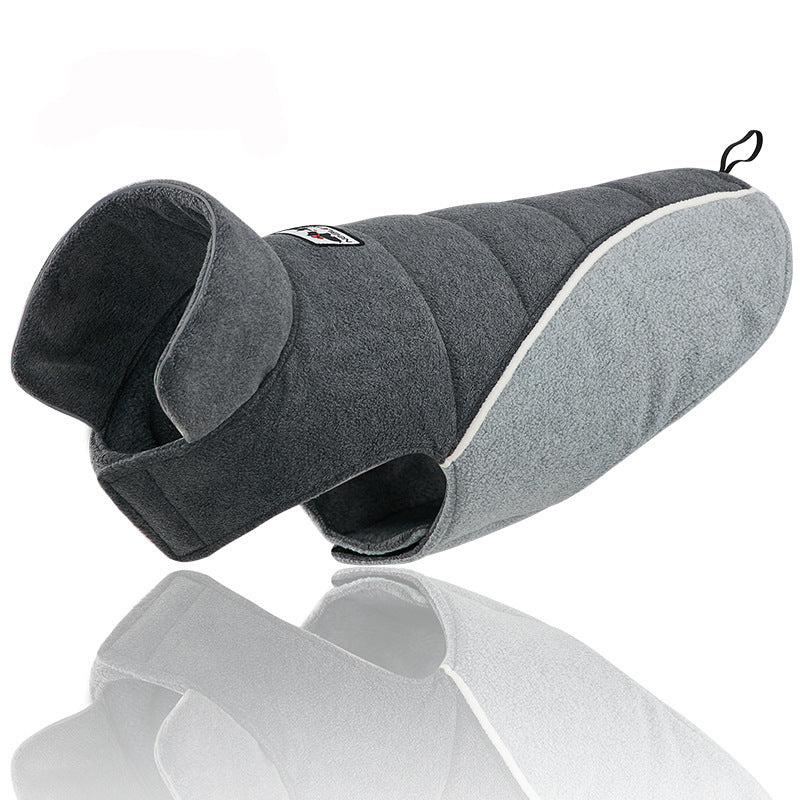 HKM-2517053 Warm Polar Fleece Cotton Coat for Dogs - Casual Thick Reversible Winter Vest