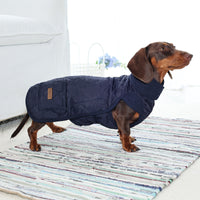 HKM-2517181 Cozy Cotton Vest for Dogs - Warm Autumn and Winter Apparel in Beige and Dark Blue