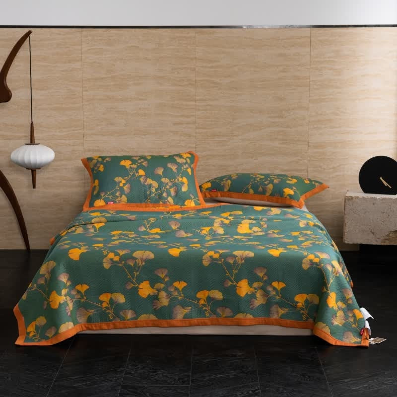 HKM-251731 Cotton Gauze Three-Layer Bedspread and Pillowcase Set - Light and Breathable Bedding Options