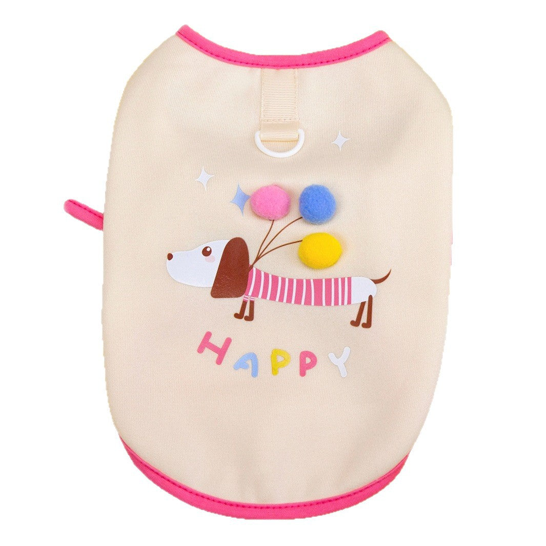 HKM-2518205 Dachshund Balloon Fleece Lined Sweatshirt Vest for Small Dogs - Unisex Casual Wear
