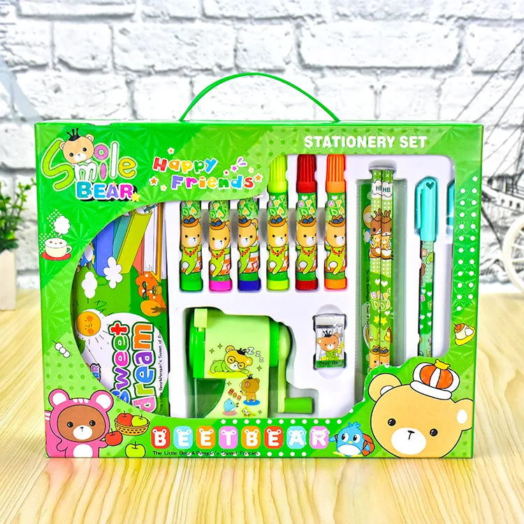 HKM-251859 14-Piece Back to School Stationery Set for Kids - Essential School Supplies and Gift Items