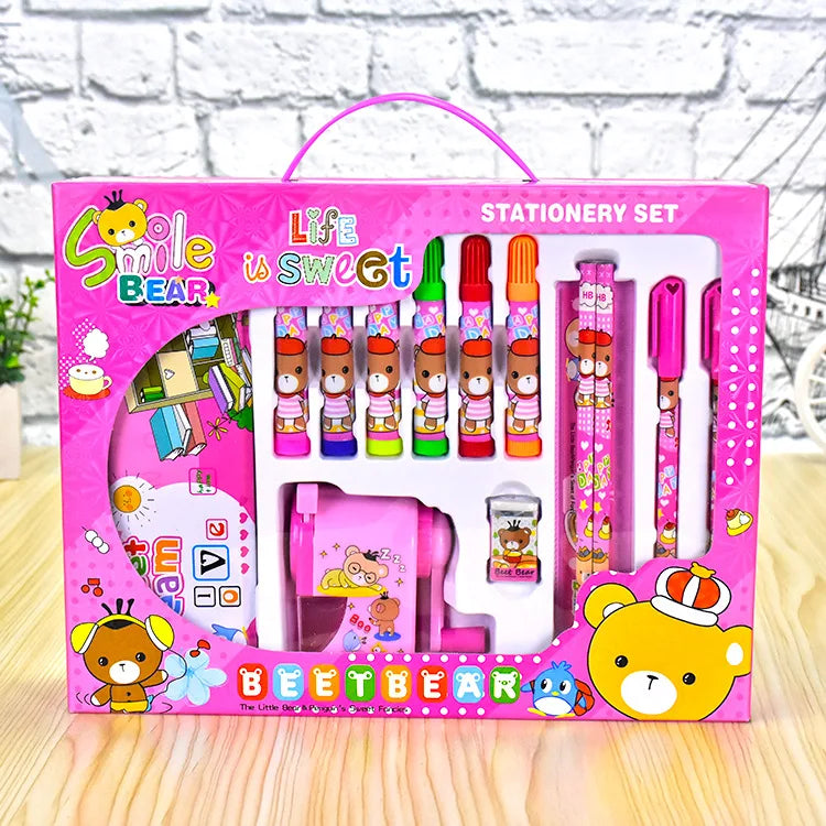 HKM-251859 14-Piece Back to School Stationery Set for Kids - Essential School Supplies and Gift Items