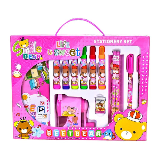HKM-251859 14-Piece Back to School Stationery Set for Kids - Essential School Supplies and Gift Items