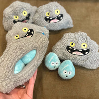HKM-2519229 Dog Puzzle Plush Toy with Sounding Raindrops - Dark Cloud Design