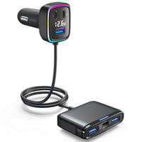 HKM-251923 115W Fast Charge Car Charger - High Power Output, Compact Design, Compatible with 12-24V Vehicles