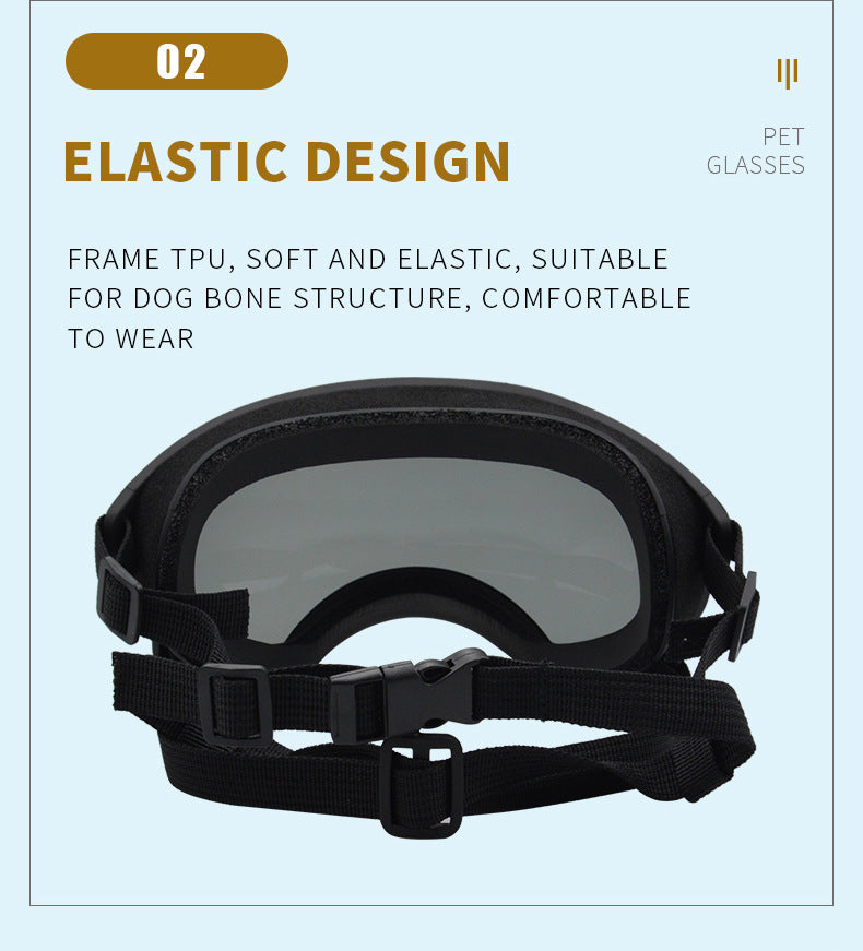 HKM-2519997 Ski Protective Goggles for Pets ¨C Double Layer, Anti-Fog, Polarized, Windproof and Sandproof