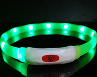 HKM-2520381 Luminous LED Dog Collar - Bright Colors in Small, Medium, and Large Sizes